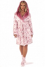 dámsky župan Vestis 4856 FLORA 3302 pudr