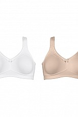 Naturana podprsenka 5144 bavlnená biela