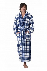 pánsky hrejivý župan Vestis 2132 RYAN 0158 svetlo modrá kocka