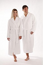 unisex župan Vestis 2150 SAUNA 0100 biely golier