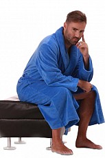 unisex savý župan Vestis 2149 Tampa 5353 sky blue